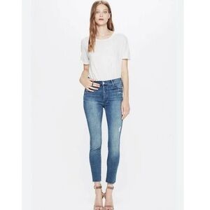 MOTHER Classic Blue Cropped Jeans